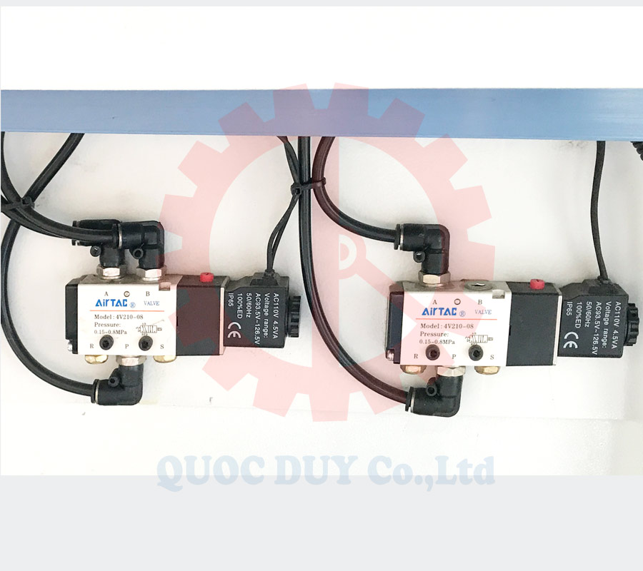 Van khí nén máy chà nhám thùng 2 trục | Quốc Duy