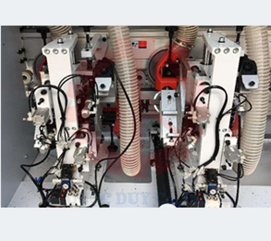 Xén trên dưới máy dán cạnh 2 nồi keo | Quốc Duy